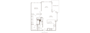 a blueprint of a floor plan of a living room