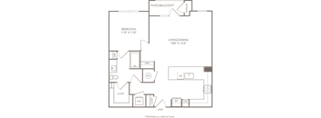 a blueprint diagram of a floor plan of an apartment
