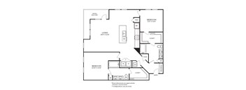 A black and white image of a house floor plan.