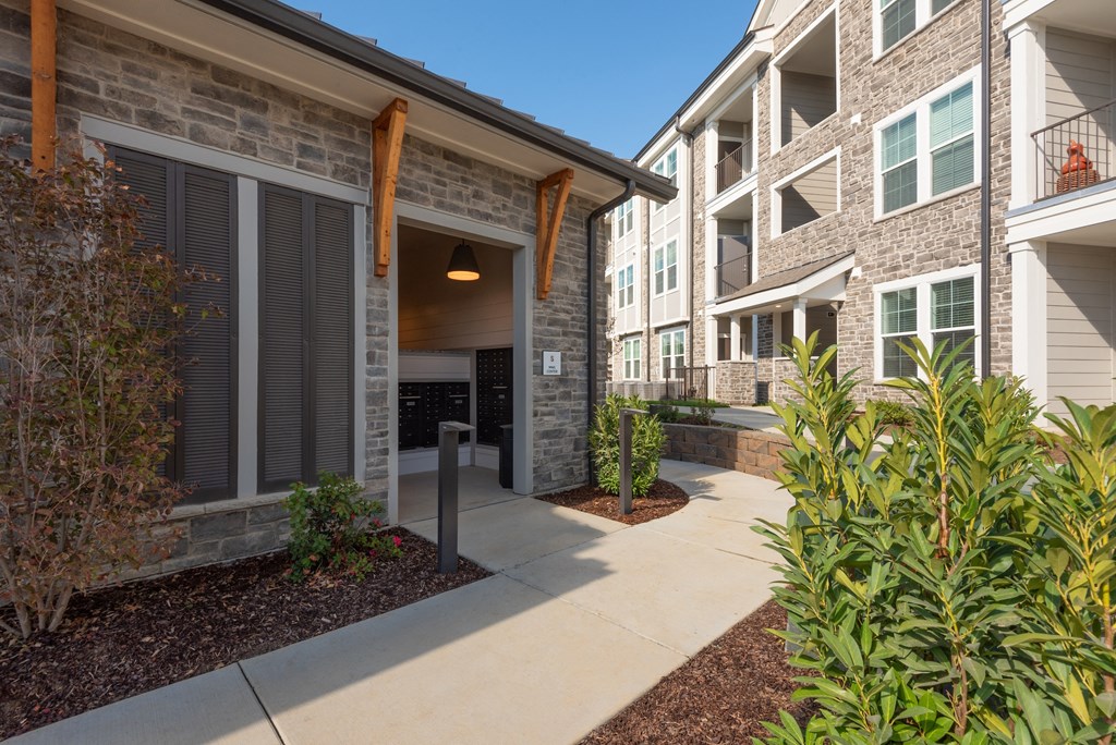 our apartments offer a walkway to the entrance of our building