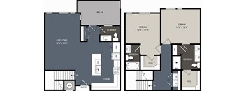 TH1 Floor Plan  at Encore at Boulevard One, Denver, Colorado