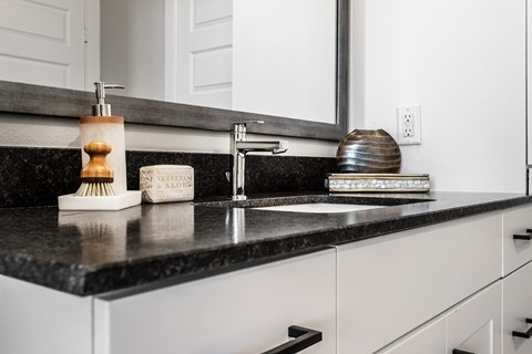 Apartment Bathroom at Tin Top at the Creamery Apartments