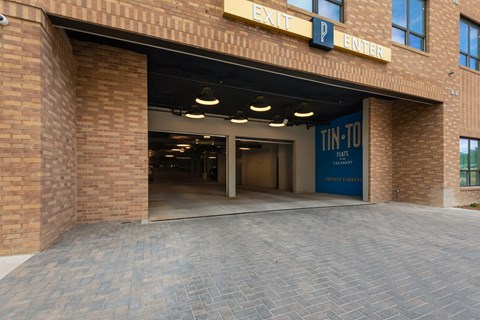 Garage at Tin Top at the Creamery Apartments