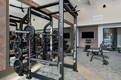 a room filled with furniture and a large window