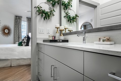Apartment Bathroom at Tin Top at the Creamery Apartments