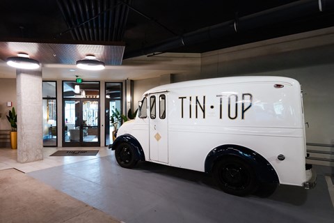 Tin Top at the Creamery Milk Truck