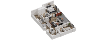 52 TEN B3 Floorplan, 2 bed 2 bath
