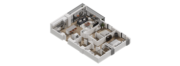 52 TEN B6 Floorplan, 2 bed 2 bath