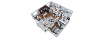 a floor plan of a house with a living room and a dining room
