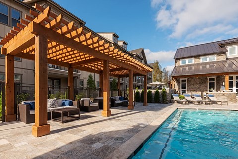 Lounge Swimming Pool With Cabana at Retreat at Ironhorse, Franklin, 37069
