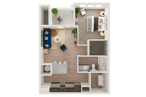 Aerial View of a Floor Plan Layout at Ironridge's Apartments in San Antonio, TX