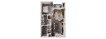 a floor plan of a 1 bedroom apartment at the biltmore apartments in dallas,