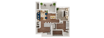 Floor Plan Layout at Ironridge's Apartments in San Antonio, TX