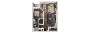 a floor plan of a 1 bedroom apartment at the arlington in columbus, oh