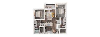 a floor plan of a 1 bedroom apartment at the knightsbridge apartments in boston, ma