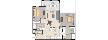 b1 floor plan layout at mela's luxury apartments