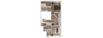 A Floor Plan Layout at Ironridge's Apartments in San Antonio, TX