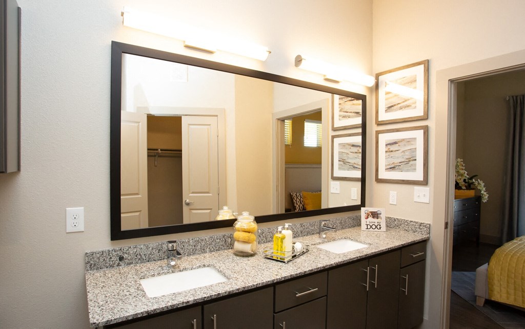 bathroom at mela's apartments in san antonio