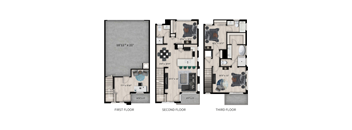 C Floor Plan at Scottsdale Hayden Townhomes, Arizona