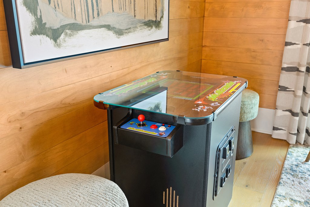 game room at ironridge at hill country village apartments