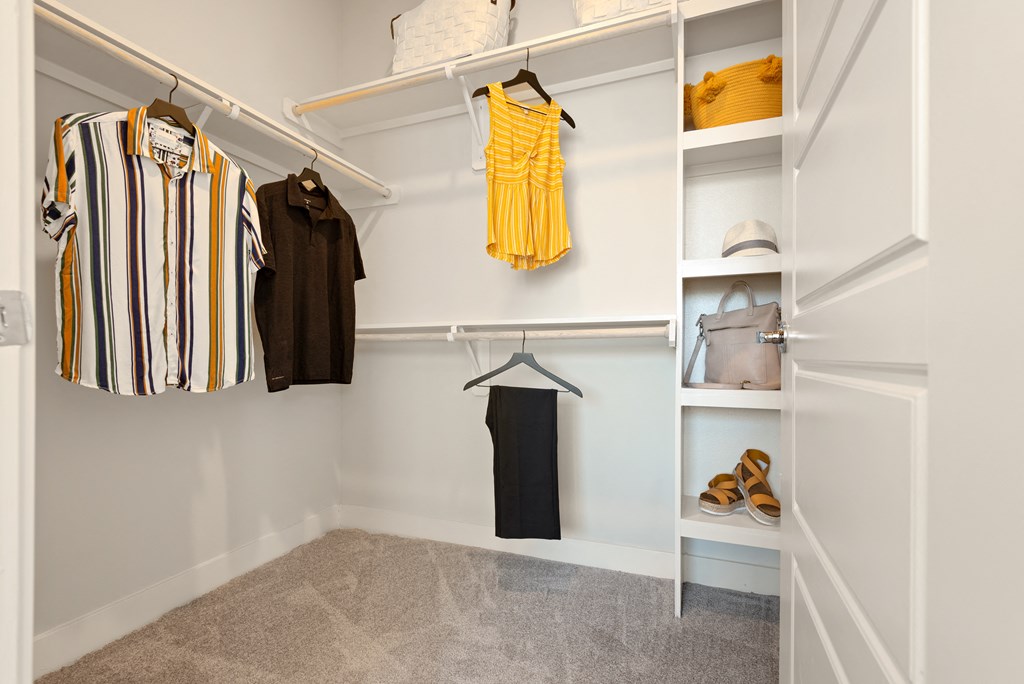 walk-in closet of an apartment at ironridge