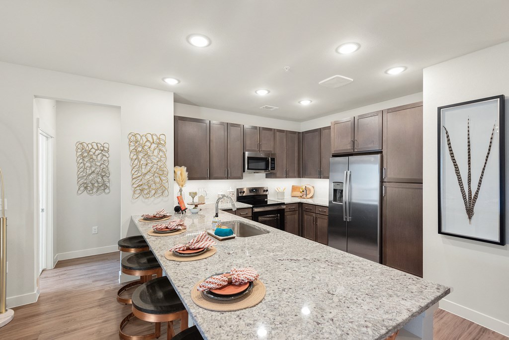 example kitchen area of an apartment at ironridge