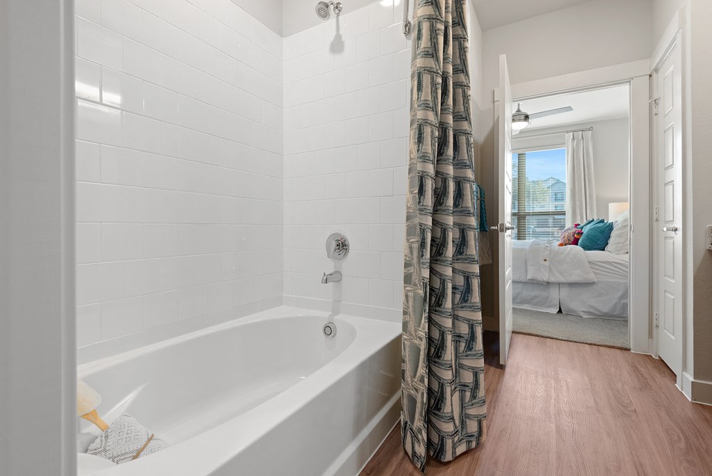 bathroom of an apartment at ironridge