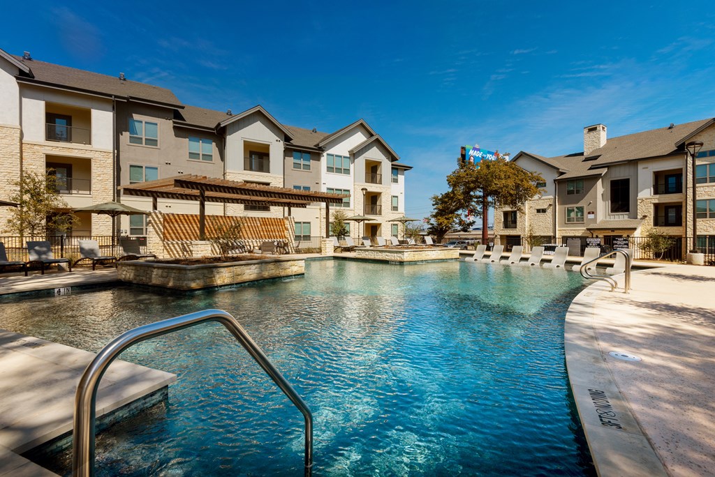 community pool at ironridge apartments