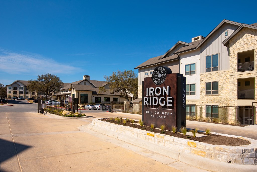 ironridge apartments welcome sign