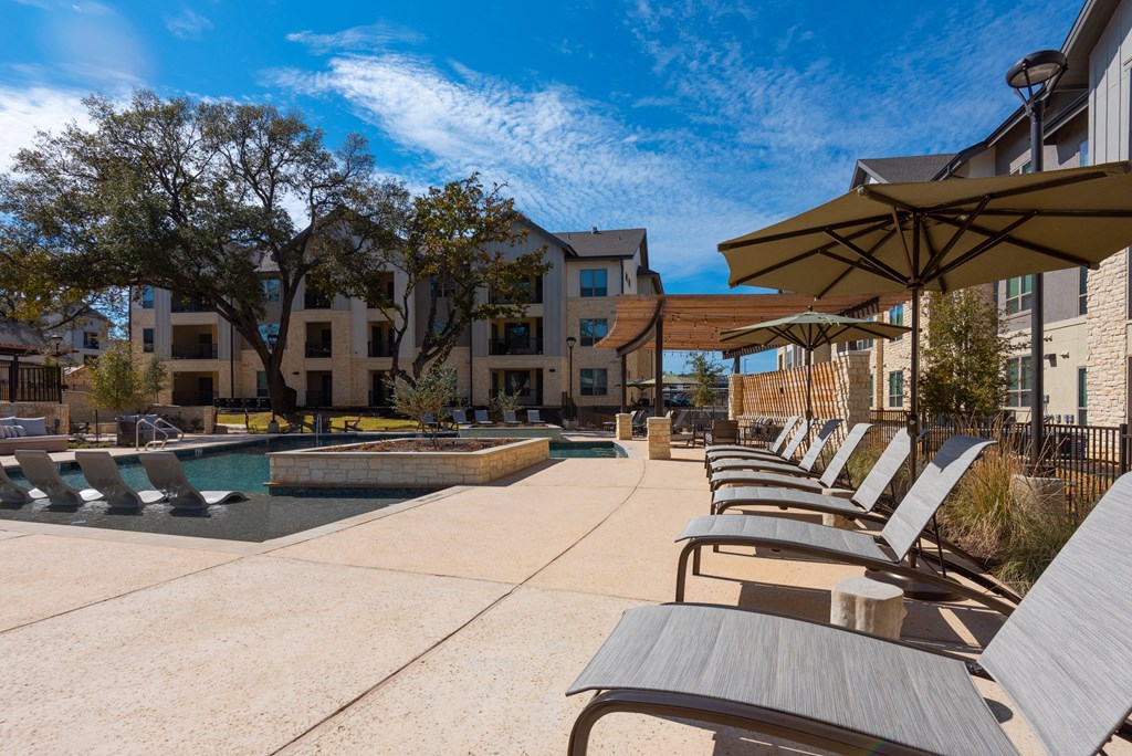 outdoor pool at ironridge apartments