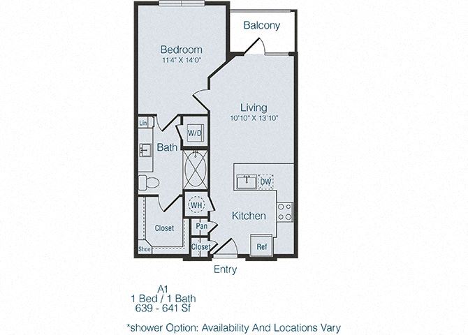 A1 1Bed_1Bath A1 1Bed_1Bath at Domain at The Gate, Frisco, TX