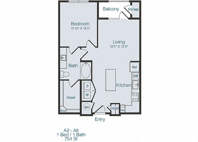 A2Alt 1Bed_1Bath A2Alt 1Bed_1Bathat Domain at The Gate, Frisco, Texas
