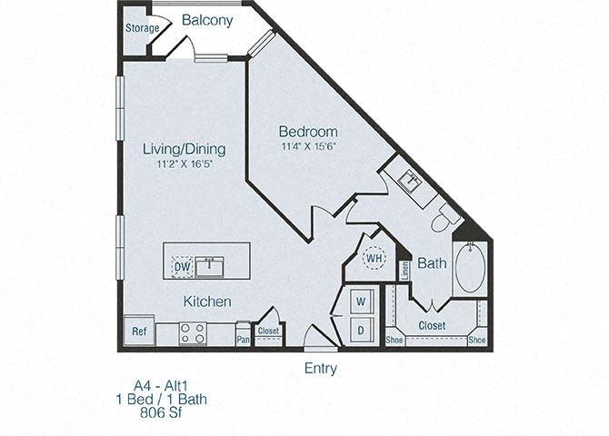 A4Alt1 1Bed_1Bath A4Alt1 1Bed_1Bath at Domain at The Gate, Frisco, TX, 75034