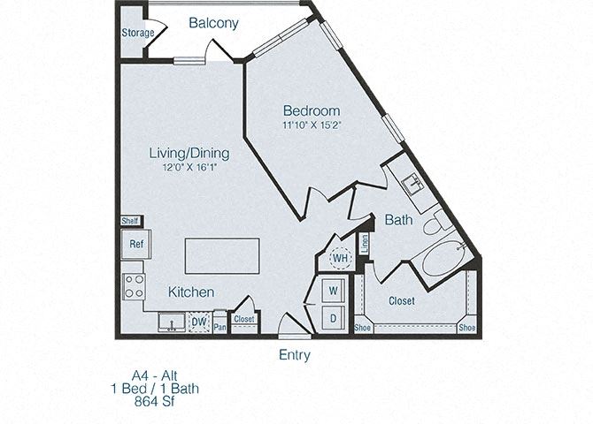 A4Alt 1Bed_1Bath A4Alt 1Bed_1Bath at Domain at The Gate, Texas, 75034