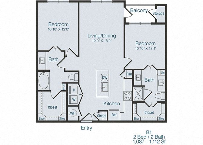 B1 2Bed_2Bath B1 2Bed_2Bath at Domain at The Gate, Frisco, Texas