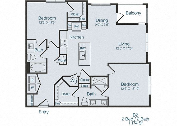 B2 2Bed_2Bath B2 2Bed_2Bath at Domain at The Gate, Texas