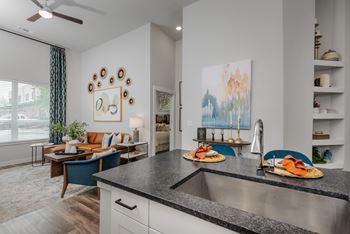 the heights on capitol hill apartments kitchen and living room