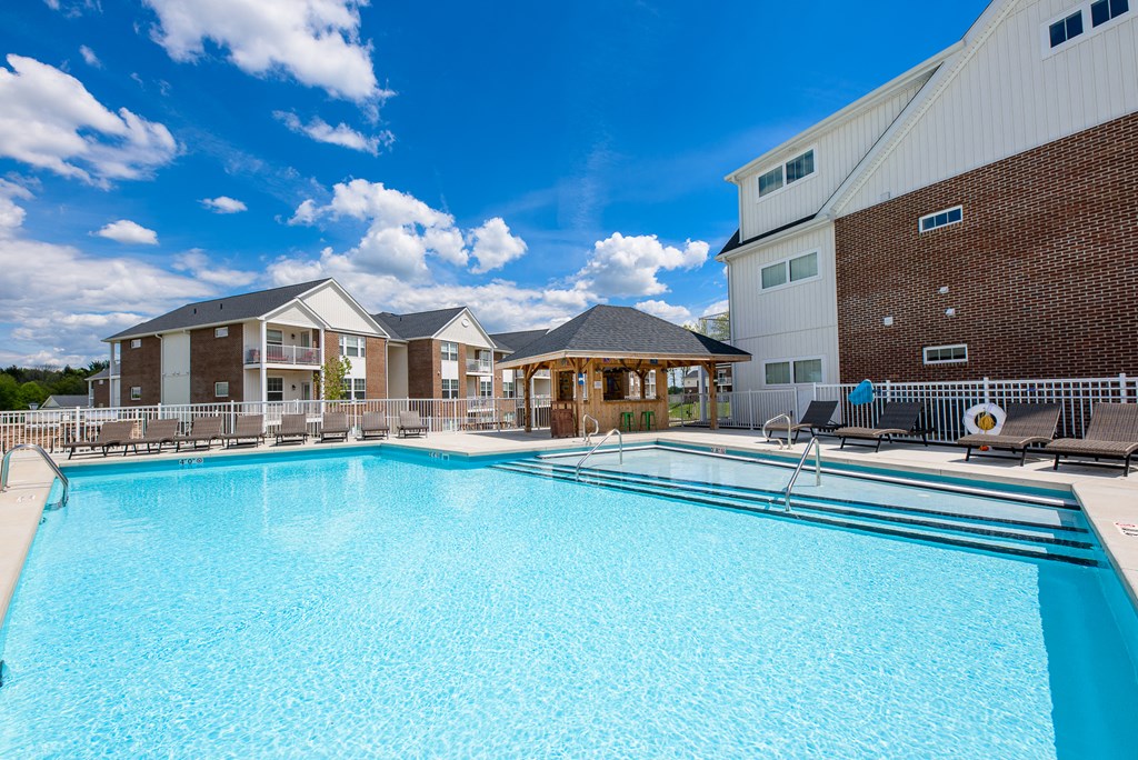 the swimming pool at our apartments