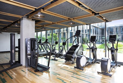 Fitness Studio Equipment at Porte Apartments