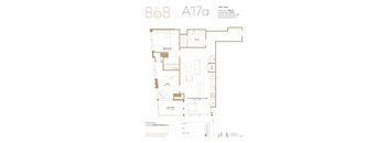a floor plan of a house with a bedroom and a living room