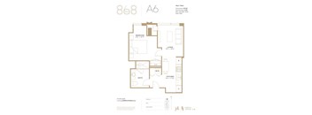 a floor plan of a unit with a bedroom and a living room