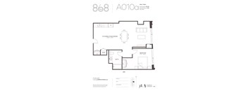 the floor plan of 888 sq ft