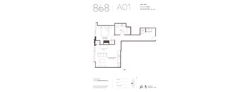 the floor plan of 888 adelaide street