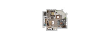 A floor plan of a house with a labeled garage.