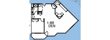 1 Bedroom 1 Bathroom with Den