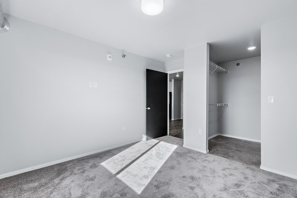 bedroom with closet view