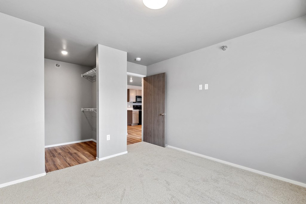 bedroom with walk in closet