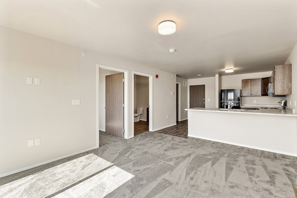 kitchen with black appliances