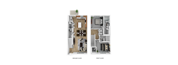 2 Bedroom 2.5 Bathroom - No Garage