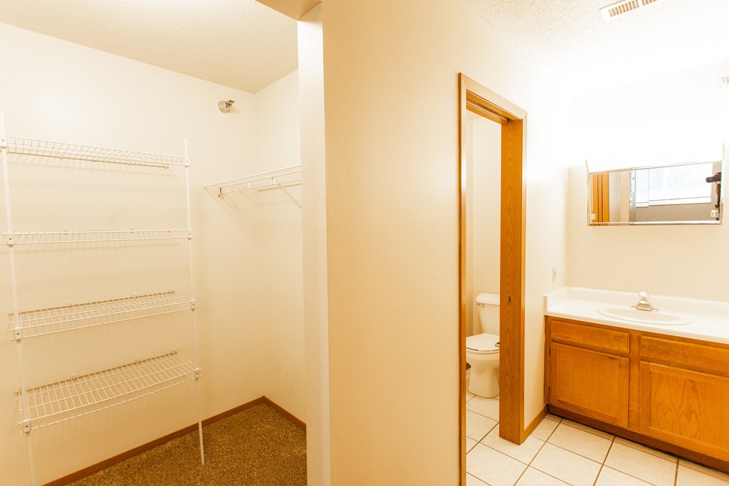 a bathroom with a sink and a shower and a toilet